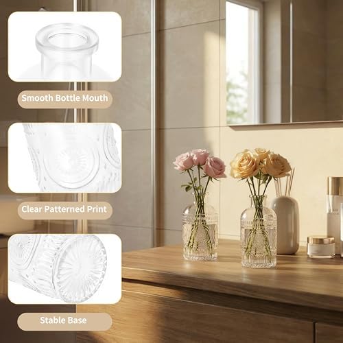 Glass Bud Vases in Bulk Small Mini Clear Vase for Flowers 17pc - Image 4