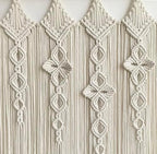 Achart Macrame Wall Hanging Large- Boho Wall Decor- large wall art- Wall Decor Living Room- Macrame Tapestry Boho Decor for Bedroom (Beige-Flower) - Image 2