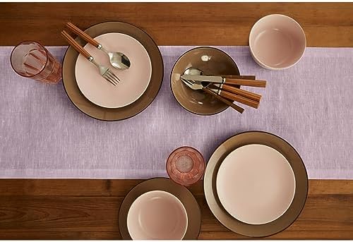 Solino Home 100% Pure Linen Table Runner Lavender Woven, Athena 14 x 72 in - Image 3