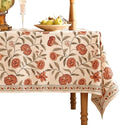 ISAENNE Designer Vintage French Square Small Tablecloth,55"x55" by Isaennehomedecoration