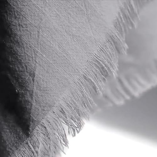Handmade Cloth Napkins 100% Cotton Napkins with Fringe，Delicate Handmade Cloth Napkins for Dinners, Parties, Weddings and More，18 x 18 Inch Set of 12 - Grey - Image 4