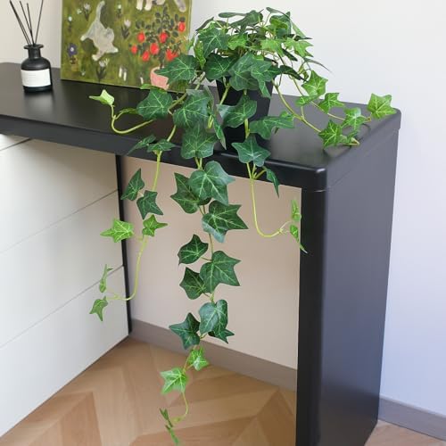 Fake English Ivy Plants in Pots Set of 2 – Realistic Artificial Ivy Greenery for Home Decor, Tabletop, Office, Shelf, Balcony or Bathroom – Lifelike Faux Hanging Vines, No Maintenance Required - Image 4