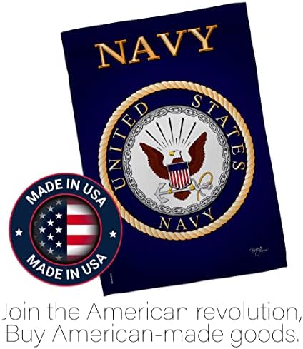 Navy Garden Flag - Set Wall Hanger Armed Forces USN Seabee United State American Military Veteran Retire Official - House Decoration Banner Small Yard Gift Double-Sided Made In USA 13 X 18.5 - Image 5