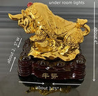 Betterdecor Gold Color Feng Shui 12 Chinese Zodiac Animal Statue Figurine Home Office Decoration and Gift for New Year Holidays and Birthday (Zodiac Ox) - Image 5