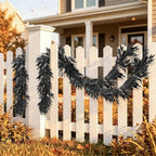 RECUTMS Black Artificial Plants Bamboo Garland Halloween Hanging Vine Decor - Image 7