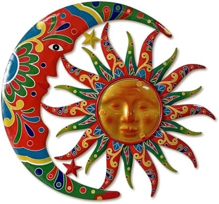Limygus Colorful Metal Sun Moon Stars Wall Art, Indoor Outdoor Decor for Patio Garden Bedroom by LimygusHomeGarden