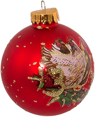 Kurt Adler 65MM Glass 12 Days of Christmas Ball Ornaments, 12-Piece Box - Image 2