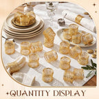24 Pieces Napkin Rings Holders Handmade Round Mesh Heavy Duty Metal Napkin Rings Holder for Dinner Decoration Dining Table Parties Wedding Christmas (Gold) - Image 6