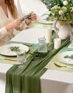 Leetaltree Gradient Green Woven Placemats Set of 24 - Heat Resistant Non-Slip Place mats for Dining Table, Washable Durable PVC Vinyl Woven Table Mats(Gradient Green, 24) - Image 3