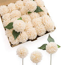 Ling's moment Pink Cream Artificial Dahlias, Wedding Flowers, 25 pcs by LingsMoment