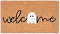 Halloween Ghost Welcome Coir Doormat 17"x30", Outdoor Front Door Mat with Cute Ghost Design, PVC Non Slip Backing, Fall Halloween Welcome Mat for Front Porch Entryway Decor by Fallovea