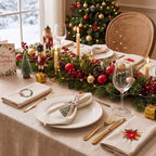 Christmas Cloth Napkins Linen Dinner Napkin, Set of 12, Linen - Image 6