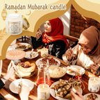 Lyrow 12 Pcs Ramadan Gifts for Women Men Ramadan Mubarak Candles 3.5 oz Scented Soy Wax Candle Islamic Muslim Candles Islamic Party Favors Gifts for Home Muslim Islam Festival Decor (White Gold) - Image 4