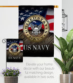 HS137035-BO US Navy Americana Military Decorative Vertical House Flag Set, 28"x 40" w/Flagpole, Multi-Color - Image 7