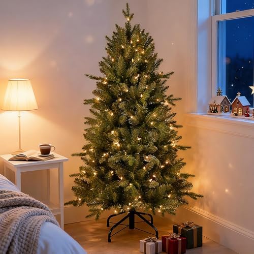 Treepool 4FT Pre-Lit Artificial Christmas Tree, 739 PE/PVC Tips, 150 Lights by TreepoolArtificialChristmasTree