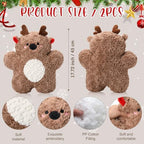 Shellwei 2 Set Christmas Pillows Decorations 17.72 Inch Soft Plush - Image 2
