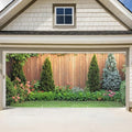 ANNA QUEEN Floral Garden Garage Door Banner 6 x 13FT, Vibrant Flowers & Greenery Garage Door Cover, Outdoor Garage Decoration for Parties Home Decor by ANNAQUEEN
