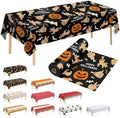 54 Inch X 100 Feet Plastic Table Cover Roll Disposable Halloween Tablecloth Pumpkin Ghost Hand Plistic Table Covers for Halloween Party Decorations (Pumpkin Ghost Hand, 100 Feet) by JHDZDHY
