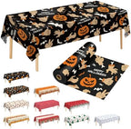 54 Inch X 100 Feet Plastic Table Cover Roll Disposable Halloween Tablecloth Pumpkin Ghost Hand Plistic Table Covers for Halloween Party Decorations (Pumpkin Ghost Hand, 100 Feet) by JHDZDHY