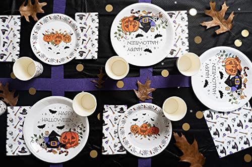 Halloween Fun Tableware Pack: Disposable Paper Plates, Napkins and Cups Set for 20 - Image 6
