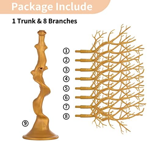 NUPTIO Gold Christmas Tree, 22.8 Inch Artificial Display Branch for Wedding - Image 6