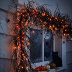 Thiccywoov Halloween Lighted Creepy Black Twig Vines Garland for Mantle by Jgiusenfg