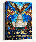 HomeifHue 250th American Anniversary Canvas Wall Art 4th of July USA Decorations American Flag Painting Picture Eagle Pictures Wall Decor Independence Day Home Decor(F1 16x20in) by HomeifHue