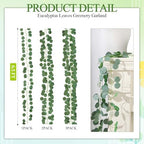 Tioncy 36 Pcs Artificial Eucalyptus Stems and 12 Pcs Eucalyptus Garland - Image 4