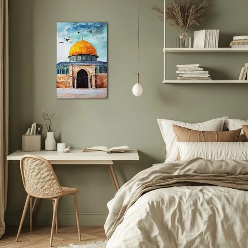 TIEHAOMAI Dome of the Rock Wall Art（Mosque-2,16x24inch (40x60cm) - Image 3