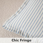 MIULEE Light Blue Striped Decorative Throw Pillow Covers, 20x20 - Image 2