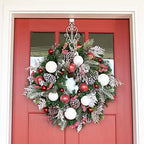 Front Door Wreath Hanger, Adjustable Hook Length Colonial Design, White - Image 5