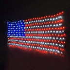 YULIANG LED American Flag Lights,6.5ft*3.2ft Waterproof Led Flag Net Light Outdoor for 4th of July Decorations,Independence Day,Memorial Day, Festival, Garden,Outdoor Christmas Decoration - Image 7