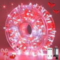 JMEXSUSS 400 LED Red and White Christmas Lights Outdoor with Remote by JMEXSUSS