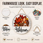 16 Pcs Interchangeable Welcome Sign for Front Door 12 Inch Magnetic Decor - Image 6