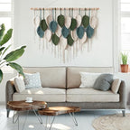 Macrame Wall Hanging Large Boho Home Decor Modern Bohemian Leaves Tapestry - Image 3