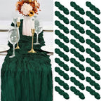 30 Pack Emerald Green Table Runner 10Ft Cheesecloth Table Runner Long Boho Cheese Cloth Table Runners Romantic Sheer Fabric Gauze Table Runners for Wedding Party Bridal Shower by YMHPRIDE