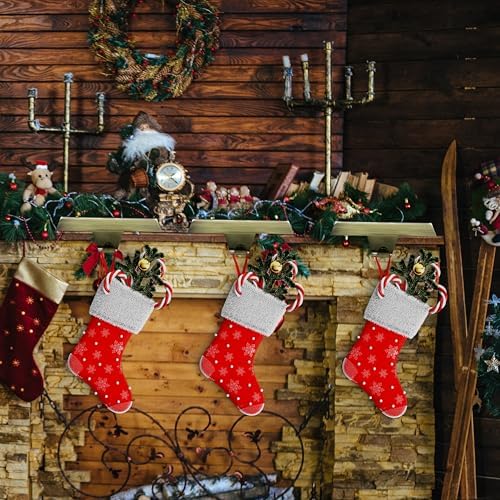 OCTERIC 5 Pcs Bronze Christmas Metal Stocking Holders for Mantle, Heavy Duty Stocking Hangers Stocking Hook Xmas Ornaments for Counter Tables Window Fireplace Mantle Decoration - Image 6