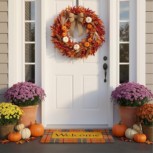Calloway Mills Fall Plaid Doormat (Multi, 24" x 36" x 0.60") - Image 4