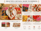 12-Piece Quilted Patchwork Placemats & Floral Napkins - Image 4