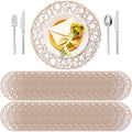 Threehoney Paper Braided Round Placemats, Set of 36, Sand, 13 in by Threehoney