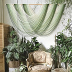 Macrame Wall Hanging Large Dip Dyed Boho Green Wall Art Decor 57"W*31"L - Image 3