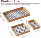 Set of 3 Rattan Serving Trays with Mother of Pearl, Terrekraft - Image 7