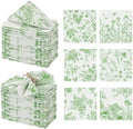 Kochorie 36 Pieces Green Floral Cloth Napkins, 18 x 18 Inch Reusable Soft Fabric Napkins, Washable Flower Dinner Cocktail Napkin for Spring Summer Tea Party Holiday Home Kitchen Wedding Restaurant by Kochorie
