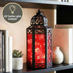 Vela Lanterns Decorative Indoor Red Gothic Fairy Light Candle Holder, L - Image 2