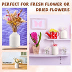 Tioncy 30 Set 3.9"*2.76" White Ceramic Bud Vases Bulk Valentine's Day Decoration Boho Wedding Centerpieces White Ceramic Vases for Dry Flowers Pampas Grass Home DIY Wedding Table Decor (Stylish) - Image 6