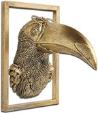 Bird Wall Art Decoration Sculpture(Toucan,Gift Metal Frame)- Exquisite Wall Hanging Sculptures for Living Room, Bedroom, Office - Handmade Home Art Decor & Unique Housewarming Gift by Newinhome