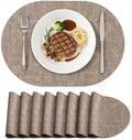 homing Heat Resistant Oval Placemats Set of 8, Light Brown by homing