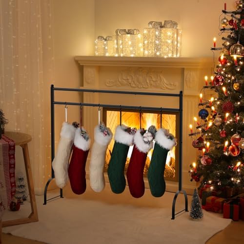 Housolution Christmas Stocking Holder Stand with 12 Hooks - Image 3