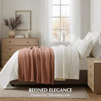 EVERGRACEHOME Chunky Chenille Knit Throw Blanket, 60 x 80, Terracotta Clay - Image 4