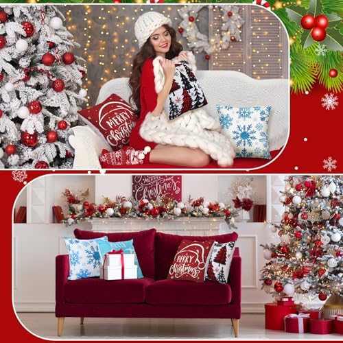 Mindsoft 20 Pcs Holiday Pillow Covers 18 x 18 Summer Pillow Cover 4th of July Fall Pillowcase Decorative Seasonal Cushion Case for Farmhouse Home Sofa(Holiday) - Image 4